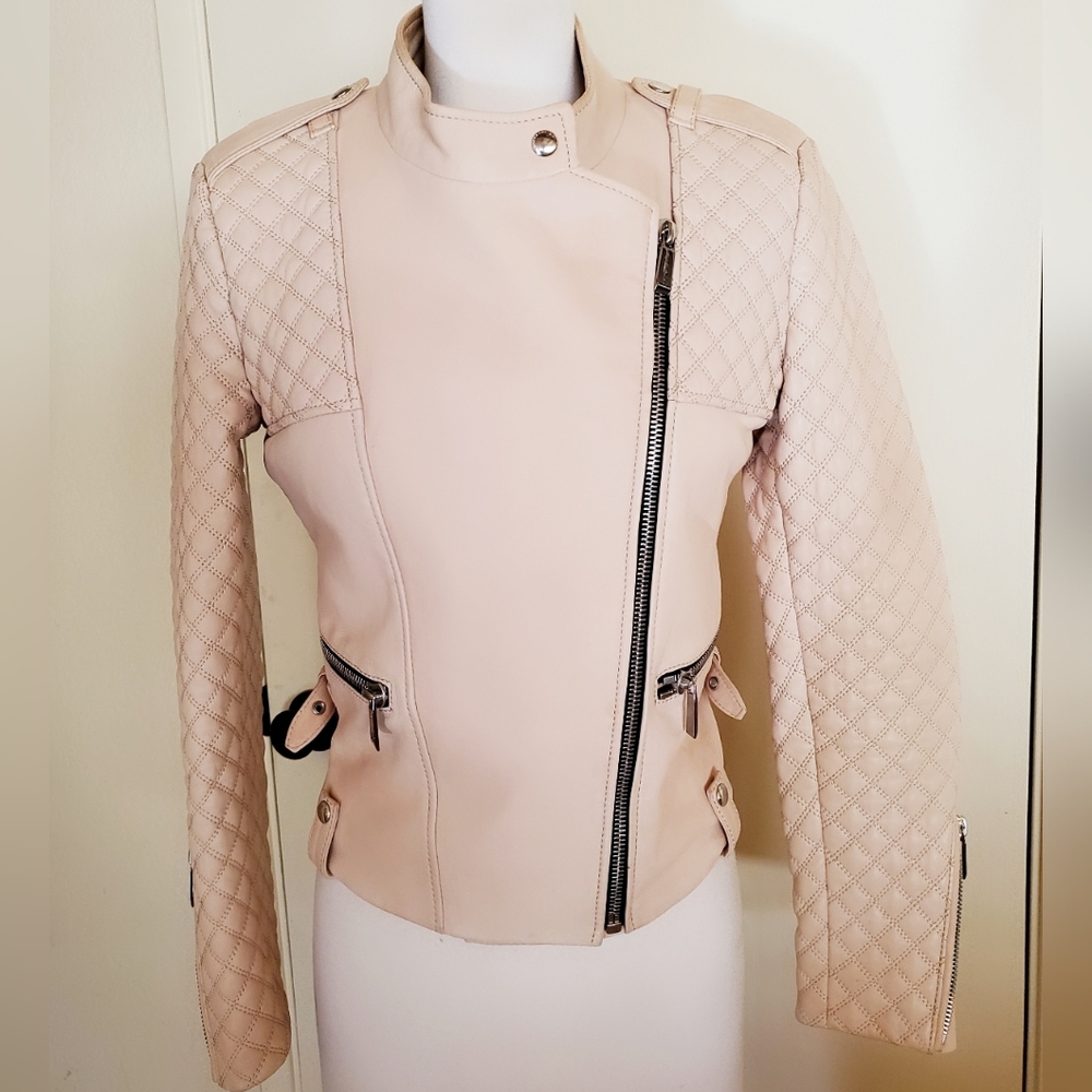 Barbara Bui Quilted Leather Motorcycle Jacket